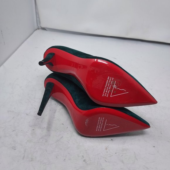 Christian Louboutin Green Astribooty Suede Heel Boot - Picture 3 of 10